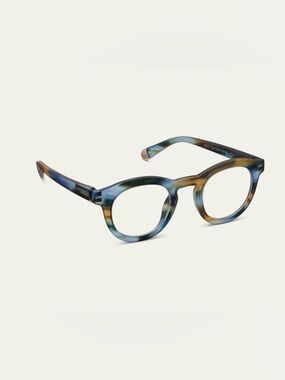 PEEPERS BLUE MULTI HORN STARDUST BLUE LIGHT GLASSES W CASE ANTHROPOLOGIE